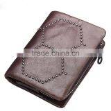 Wholesale Large Capacity Clutch Bag Men Purse Leather Wallet With Rivet thumbnail-2
