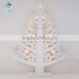 Good quality holiday decoration white battery charge tree light wood