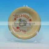 USA Round Colorful Ceramic Plate for Dessert Porcelain Plate