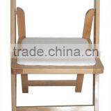 Import Beech Wood White Wood Folding Chair With PVC Pad for Banquet Rental Wedding thumbnail-5