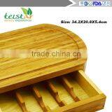 New Design Bamboo Cheese Board Set Professional Manufacturer of Bamboo&wood Items Cheese Board Set Cheese Knives W/cutting Board thumbnail-5