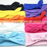 2015 Hot Sell Kids Cotton Stretch Elastic Headband Baby Headband Bow Knot Headband thumbnail-2
