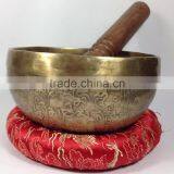 High Quality Double Dorje Tibetan Mantra Carving Singing Bowl thumbnail-3