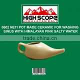 NETI POT MADE OF CERAMIC WITH HIMALAYAN SALT thumbnail-1
