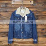2016 Wholesale Custom Fleece Lined Denim Jacket Men Winter Jackets thumbnail-2