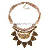 Europe and the United States the Original Single Necklace Vintage Brief Collarbone Geometric Pattern Sweater Chain Tassel thumbnail-5