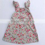 Baby Cotton Frocks Designs Dress Girls Floral Patterns Vintage Ruffle Sleeve Casual Dresses thumbnail-1