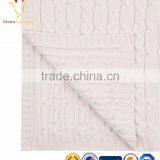 High Quality Cable Knitted Cashmere Baby Blanket thumbnail-4