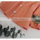 Yiwu Mingzhen Garment Shirt Linen Icing Girls Shirts Doll Collar Orange Shirt thumbnail-3