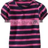 BABY STRIPED T SHIRT WITH PICOTTED DESIGN