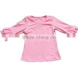 2016 Kids Cotton T-SHIRT Wholesale Boutique Clothing Girls Ruffle Shirts Summer 3/4 Sleeves Shirts thumbnail-2