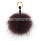 Myfur New Arrival Fashion Head Design Raccoon Fur Ball Custom Keychain thumbnail-2