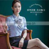 Custom High Quality Korea Design Female Uniform Fancy Blouse Designs Top Blouse thumbnail-6