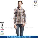 OEM Women Fashion Plaid Fannel Casual Shirt Factory Price thumbnail-4
