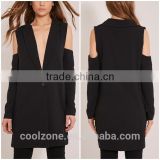 Sexy trend cold shoulder women blazer fashion ladies blazer designs 2016