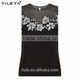 Women Blouse Sleeveless Casual Tops Flower Lace Embroidered Summer Style 2015 Blouses thumbnail-2