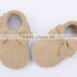 Classic Design 100% Suede Baby Moccasins With Bow, Bow Moccains for Baby thumbnail-6