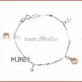 925 Silver Bracelet With Freshwater Pearl M3006 thumbnail-1