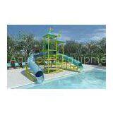 CE / EN71 Aqua Park Slide , Family Play Outdoor Fiberglass Water Slides 6m Height thumbnail-1