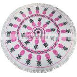 Custom Design Velour Organic Beach Print Towel Round With Tassels Luxury Style High Quality Best Price thumbnail-3