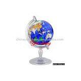 Navy Blue MOP Globe With Enbowed White Chrome Base thumbnail-1