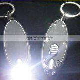 Good Quality Oval Shape Led Keychain Promotion Led Keyring