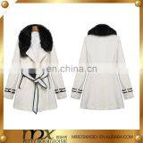 Middle length elegant lady classic wool coat 2015