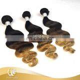 Hot Beauty New Two Omber Body Weaving Human Virgin Peruvian Hair Wave Extension With Wholesale Price thumbnail-3