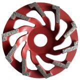 V Shape Tornado Grinding Cup Wheel Diamond Grinding Cup Wheel Disc for Concrete Granite Marble Stone thumbnail-1