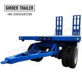 2/3 axles air suspensipon towing turntable draw bar low bed full trailer for sale