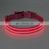 Factory Direct Pet Supplies Large and Small Luminous USB Charging Dual Fiber LED Light Dog Collar thumbnail-3