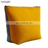 Felt Makeup Bag Zipper Pouch Blue Cosmetics Bag Christmas Gift for Mom thumbnail-4