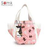 Fashion Women Beautiful Pink Full Color Printing Non-woven Neoprene Tote Bag thumbnail-5