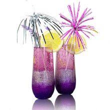 Sparkling Foil Cocktail Drink Decoration Palm Picks for Party thumbnail-5