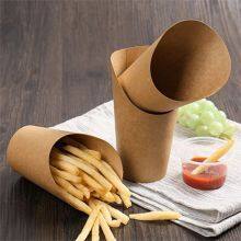 Eco-friendly Kraft Paper Cone Cups Disposable Food Cups thumbnail-1