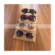 Countertop Eyeglasses Holder 4 Pairs Bamboo Riser Sunglasses Stand
