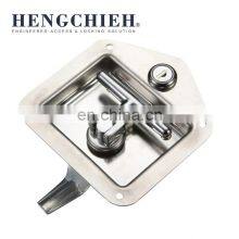 Factory Price MS858 Silver Mirror-Polished 304 Stainless Steel T Bar Vehicle Truck Handle Cabinet Toolbox Panel Paddle Locks thumbnail-2