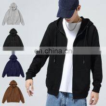 Heavyweight Men Streetwear Hoodies Full Zip High Quality Sweatshirts Custom Blank Cotton Oversized Hoodie Unisex thumbnail-1