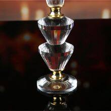 Crystal Single Candelabra Crystal Tealight Candle Holder For Home Decoration High Quality thumbnail-2