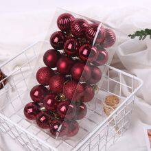 50-Piece Christmas Ball Decor Sets: Plastic, Electroplated & Painted Ornaments for Trees, Weddings & Parties thumbnail-5