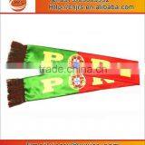 100% satin custom promotional Portugal soccer scarf