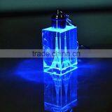 Hot Sale Eiffel Tower Crystal Key Chain for Gifts Crystal Keyring With Led