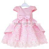 Factory in stock latest design flower girl dress girls party dress designer one piece party dress