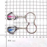 Wholesale Jewelry Heart Desgin for Couple Promotional Metal Keychain thumbnail-4