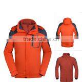 orange color winter 3 in 1 jacket wholesale waterproof latest design jacket for men