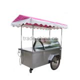 coffee cart push ice cream cart trailer cart