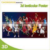 Hot Sale 3d Lenticular Printing Sports Poster