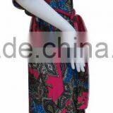 100%rayaon Muslim Abaya 2016 Traditional Print Maxi Dress Whit Decorate on Chest thumbnail-4
