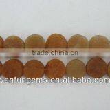 16 Inch Natural Red Aventurine Round Coin thumbnail-1