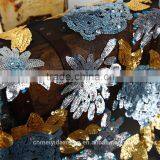 2015 Most Fashion Style Silver and Gold Sequin Embroidery Fabric for Party thumbnail-5